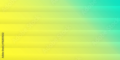 Horizontal Stripes of Translucent Glowing Thick Lines Colored in Shades of Yellow and Turquoise - Geometric Pattern, Glossy Blurred Abstract Gradient Background - Vector Design Template