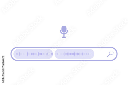 Voice search concept. Flat Vector illustration.