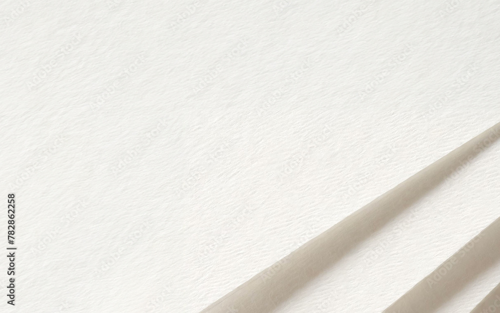 Fototapeta premium 高級感ある白い和紙を重ねたシンプルなアブストラクト背景