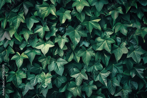 Green leaves background. Floral background. Created with Generative AI technology.