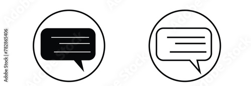 Chat icon vector. speech bubble icon. comment icon vector. message. contact us on white background.