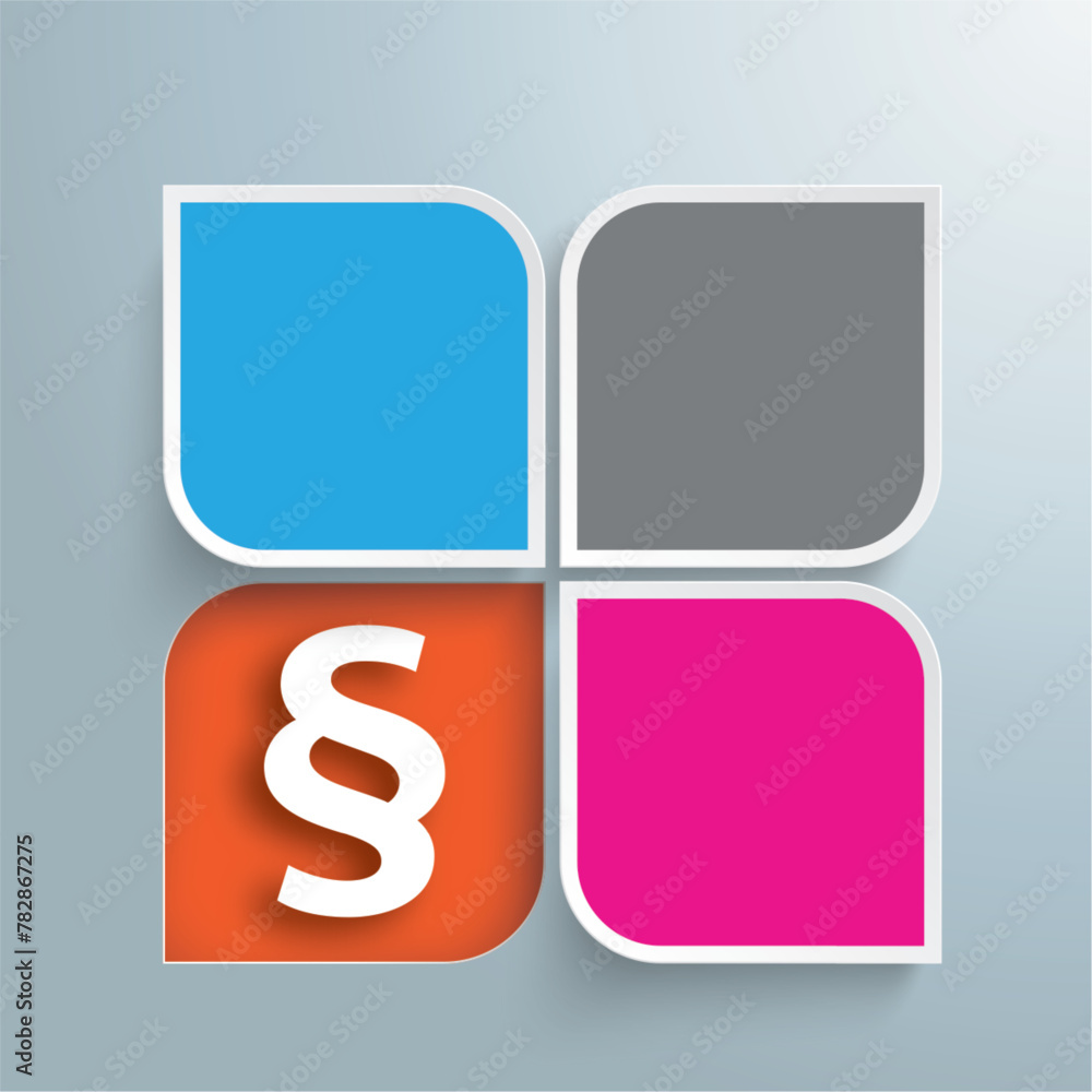 Obraz premium Round Squares 4 Options Hole Paragraph