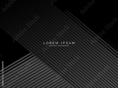 Abstract futuristic dark black background with modern design. Realistic 3d wallpaper with luxurious flowing lines. Elegant background for posters, websites, brochures, cards, banners, apps, etc.