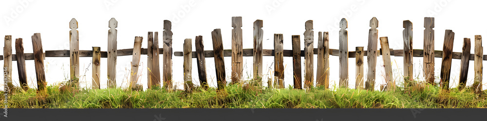 Fence from wood- isolated on transparent background Fence from wood- isolated on transparent background