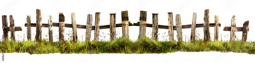 Fence from wood- isolated on transparent background Fence from wood- isolated on transparent background
