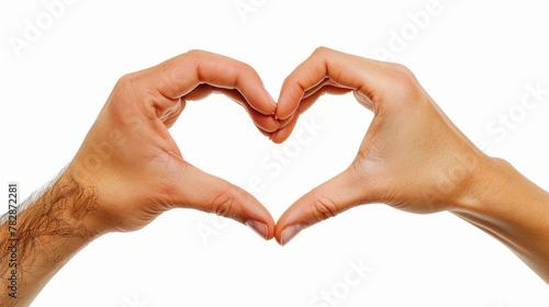 Human hands forming a heart shape  cut out  isolated on transparent background. 