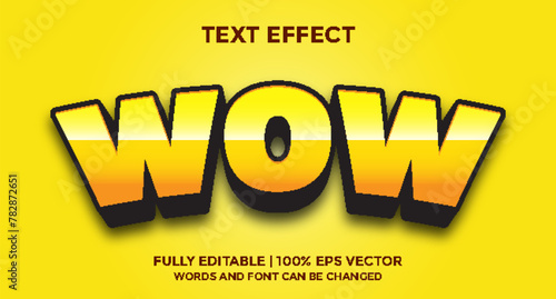 wow editable text effect template