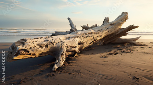 Shoreline Timber Composition Background Ai Generative