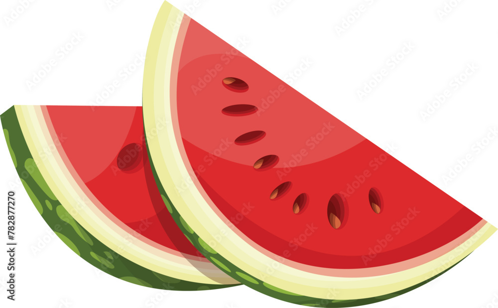 Red Watermelon Slices Illustration Red Watermelon Slices Illustration