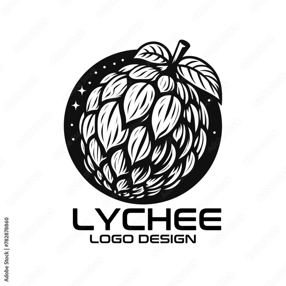 Lychee Vector Logo Design Lychee Vector Logo Design