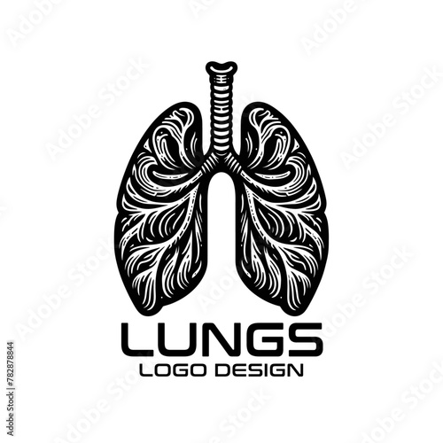 Lungs Vector Logo Design