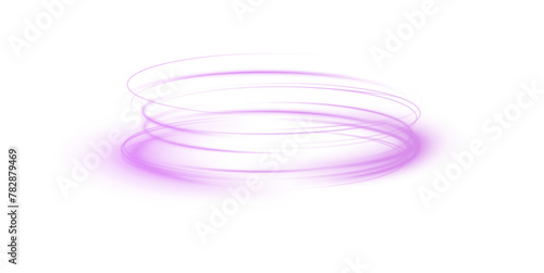 Light pink podium lines png of speed. Light glowing effect png. motion lines. Transparent white background Light trail wave fire path trace line, car lights, optic fiber and incandescence curve twirl	