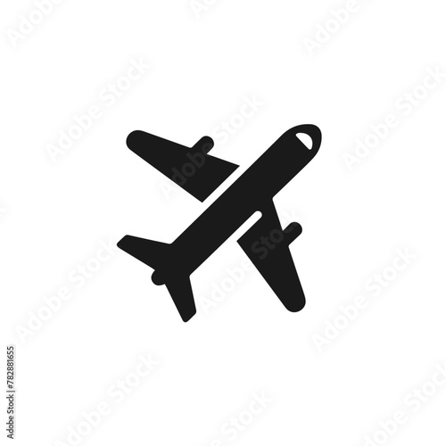 Airplane 🛬 takeoff logo black pictogram set vector or plane take off flying silhouette shape graphic simple plain clipart symbol, airport airline jet circle sign, aeroplane thin line outline art
