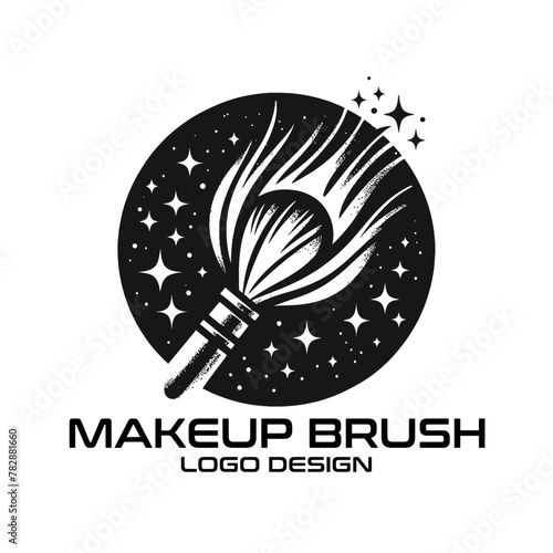 Makeup Brush Vector Logo Design