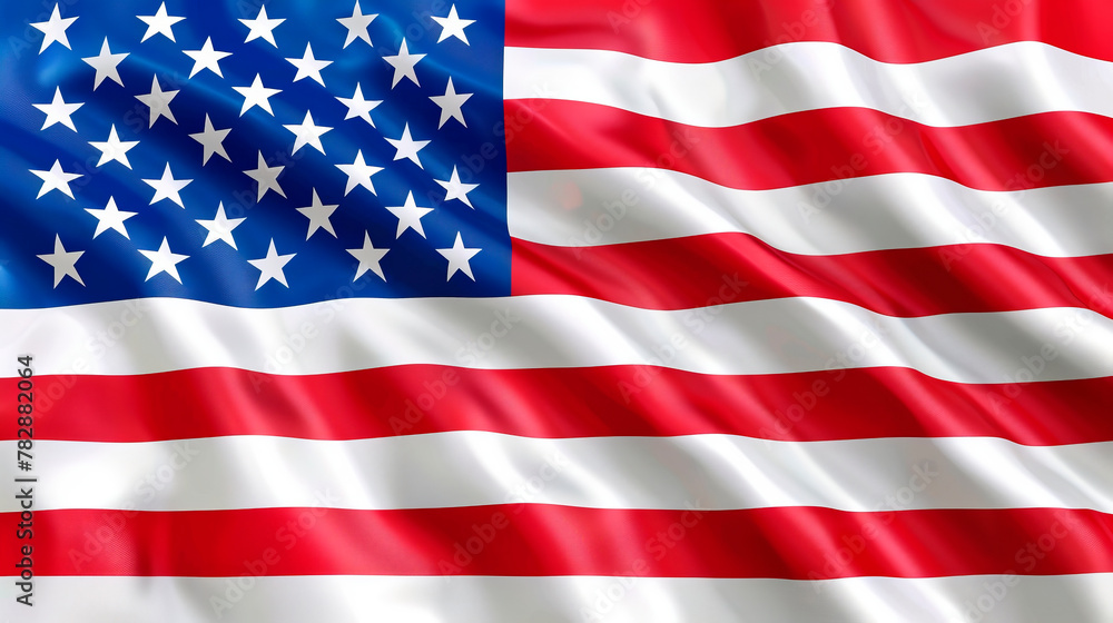 Naklejka premium Waving U.S. Flag