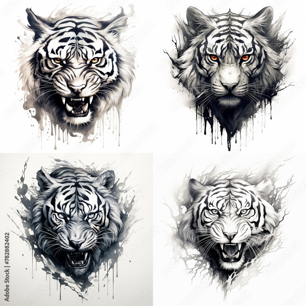 Tiger head tattoo idea sketch Tiger head tattoo idea sketch