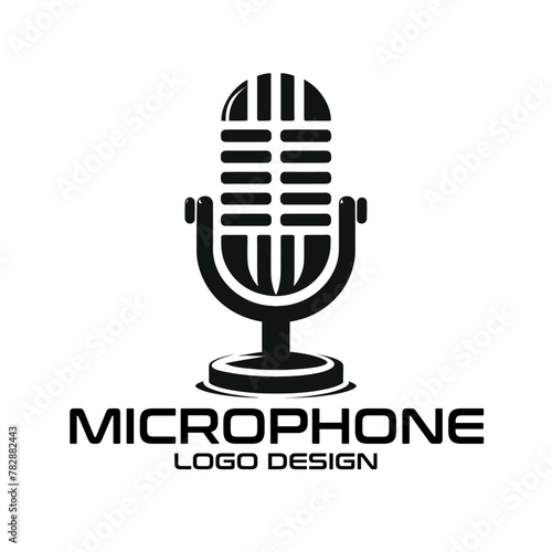 Microphone Vector Logo Design photo