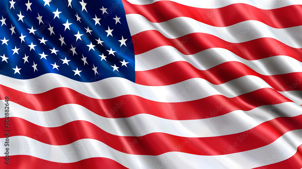 Obraz premium Waving U.S. Flag