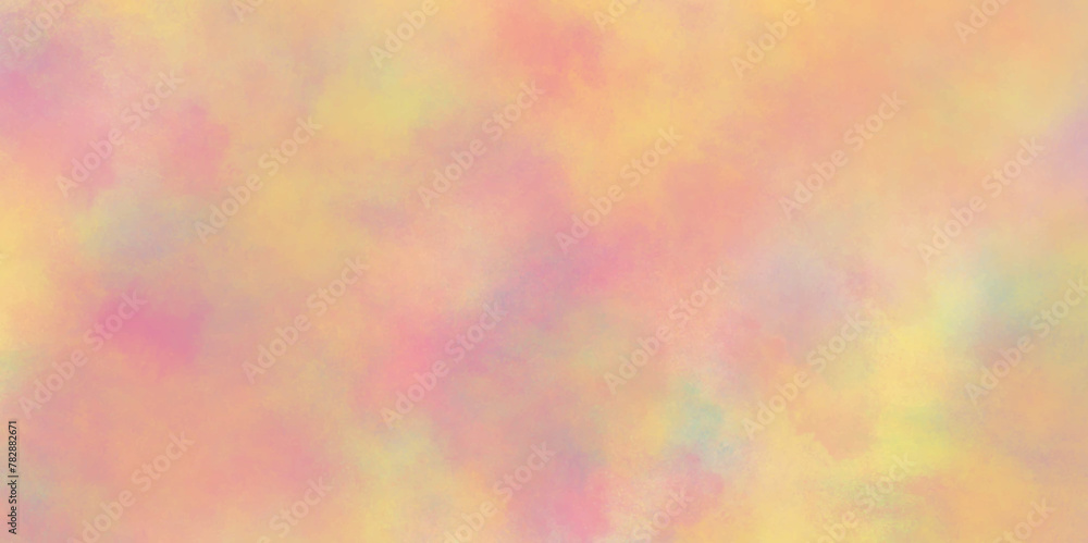abstract Warm yellow watercolor beautiful hues of yellow gold pink and purple in hand painted watercolor background , Beautiful and light color colorful background.	