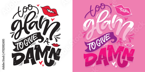 Funny hand drawn doodle lettering postcard quote. T-shirt design, clothes print, mug print. Lettering art.
