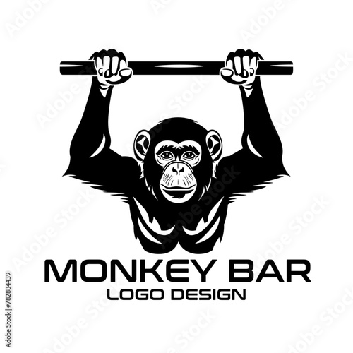 Monkey Bar Vector Logo Design photo