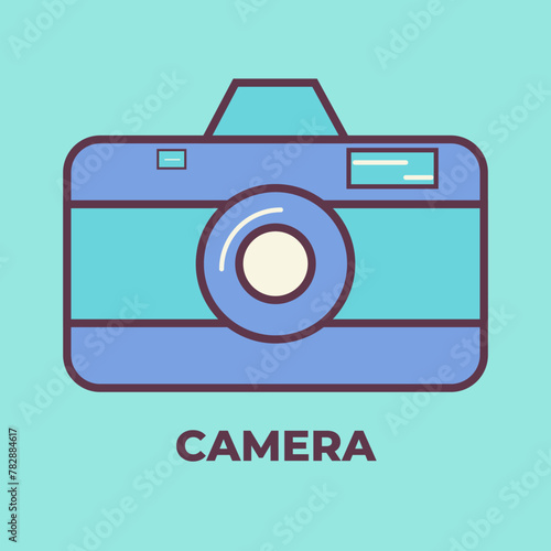 Camera Icons Design with Flat Style