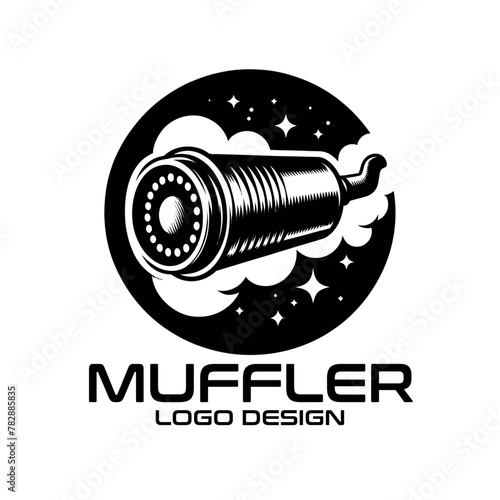 Muffler Vector Logo Design