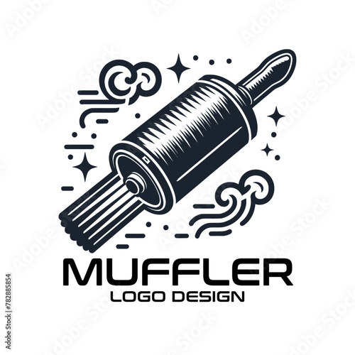 Muffler Vector Logo Design