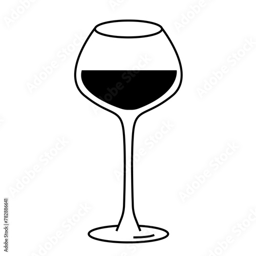 ワイン　ボトル　グラス　アイコン　シンプル