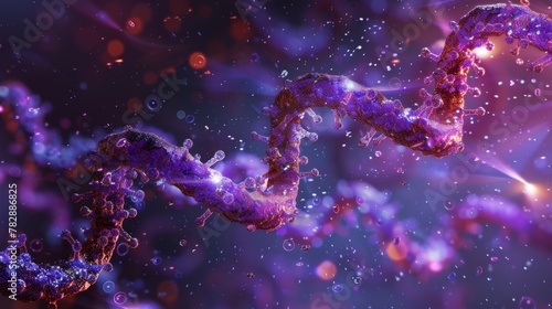 Close Up of Purple Substance Suspended in Air