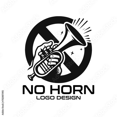 No Horn Vector Logo Design photo