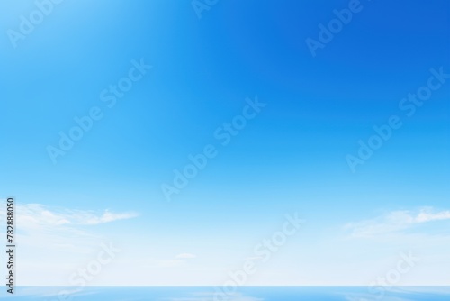Bright blue sky, cloudless, floating 