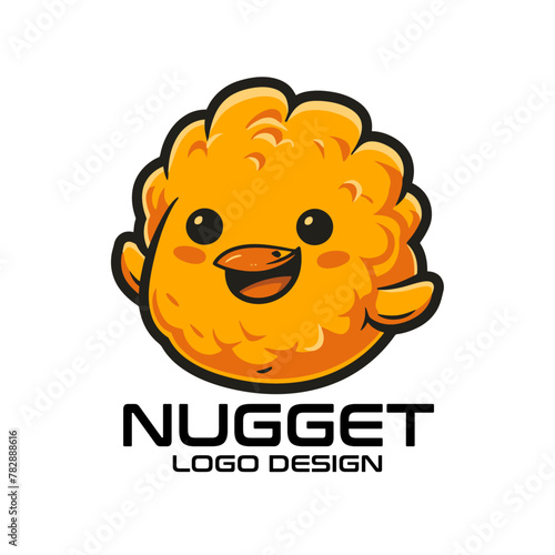Nugget Cartoon Vector Logo Design