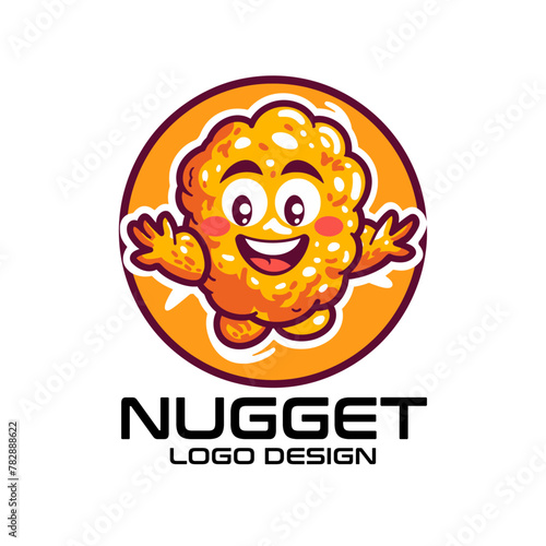 Nugget Cartoon Vector Logo Design