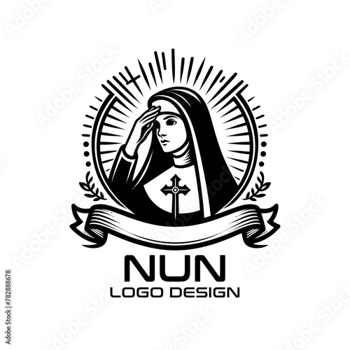 Nun Vector Logo Design