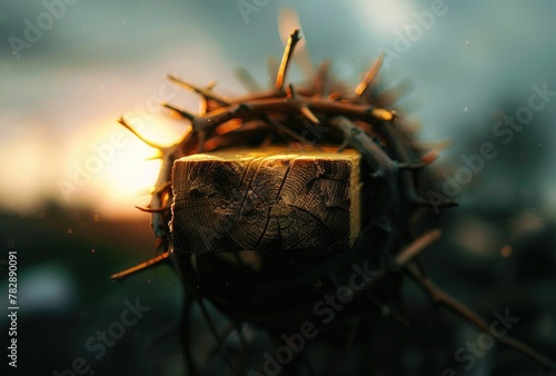 Wooden cross of Jesus Christ. photo