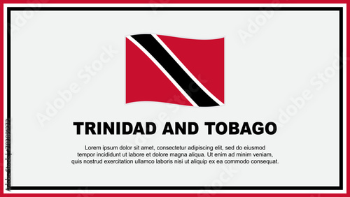Trinidad And Tobago Flag Abstract Background Design Template. Trinidad And Tobago Independence Day Banner Social Media Vector Illustration. Trinidad And Tobago Banner