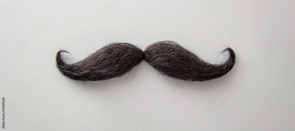 Black moustache. Isolated on White background. Black moustache. Isolated on White background.