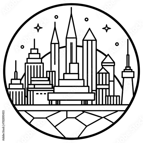        Future city vector illustration.
