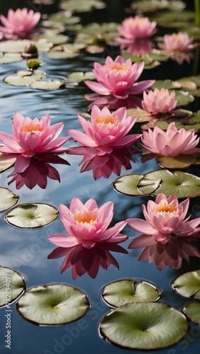 Pink Lily Dance on the Water