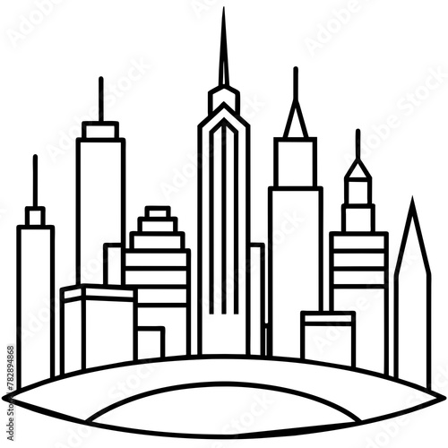        Future city vector illustration.
