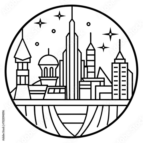        Future city vector illustration.
