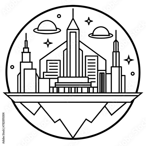        Future city vector illustration.
