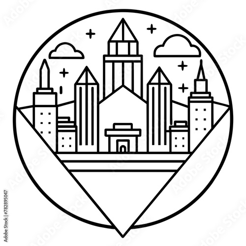        Future city vector illustration.
