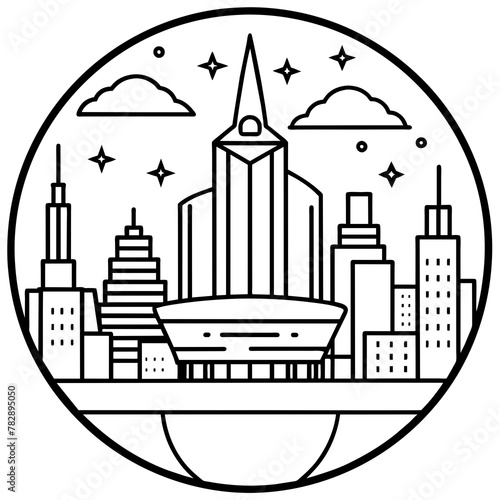       Future city vector illustration.
