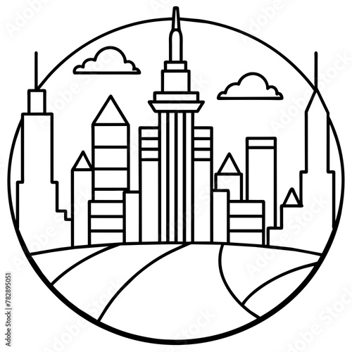        Future city vector illustration.
