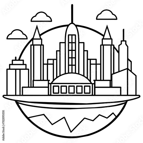        Future city vector illustration.
