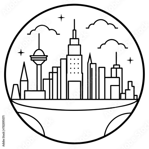        Future city vector illustration.
