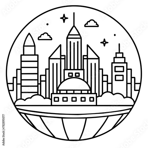        Future city vector illustration.
