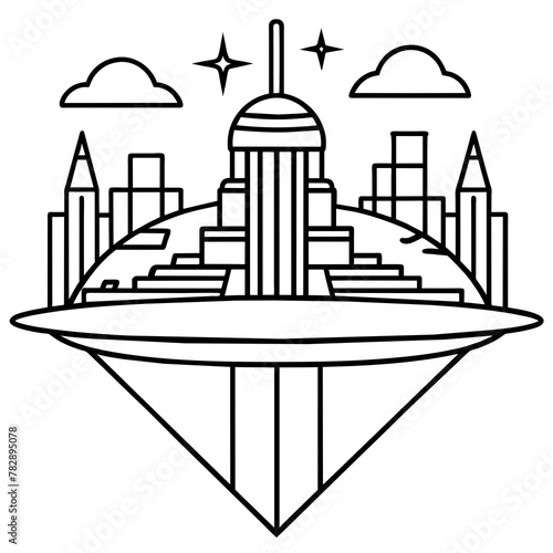        Future city vector illustration.
